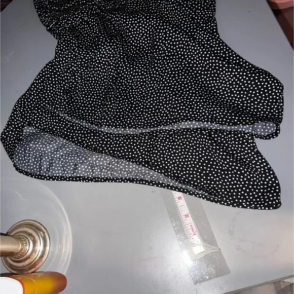 Zara,M, polkadot, high-rise elastic waist with tie calypso style pant - Picture 7 of 7